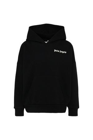 black cotton hoodie PALM ANGELS KIDS | PBBB011S26FLE001110